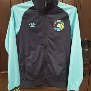 Umbro New York Cosmos Soccer Navy Blue Zip Front Track Jacket Mens NWT